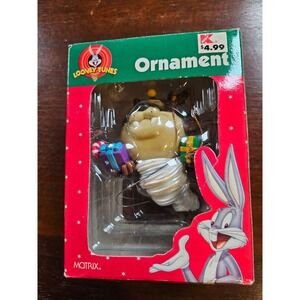 Matrix Looney Tunes Collectible Ornament - Taz with Lights and Gifts